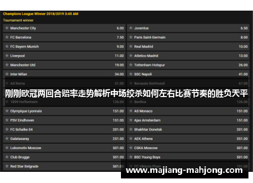 刚刚欧冠两回合赔率走势解析中场绞杀如何左右比赛节奏的胜负天平 刚刚欧冠两回合赔率走势解析中场绞杀如何左右比赛节奏的胜负天平